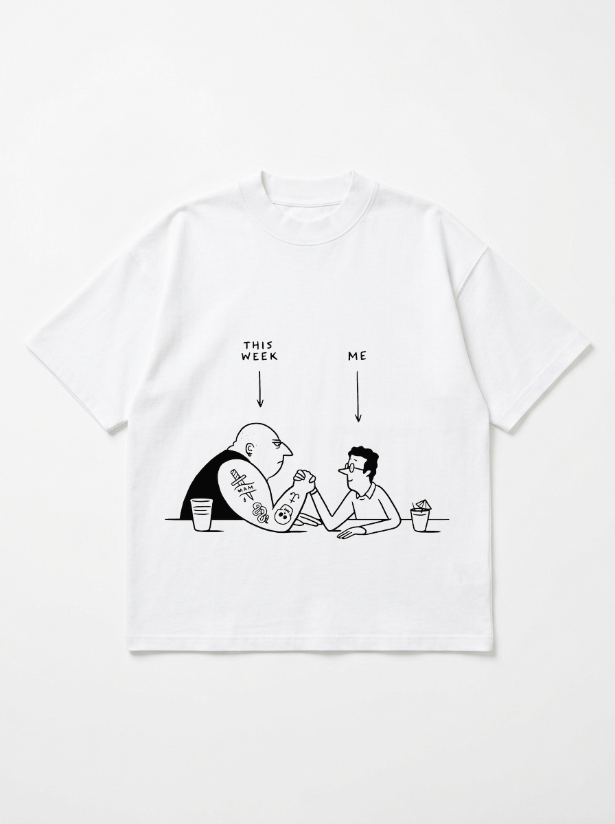 Custom Ilustrado — Camisa oversize blanca